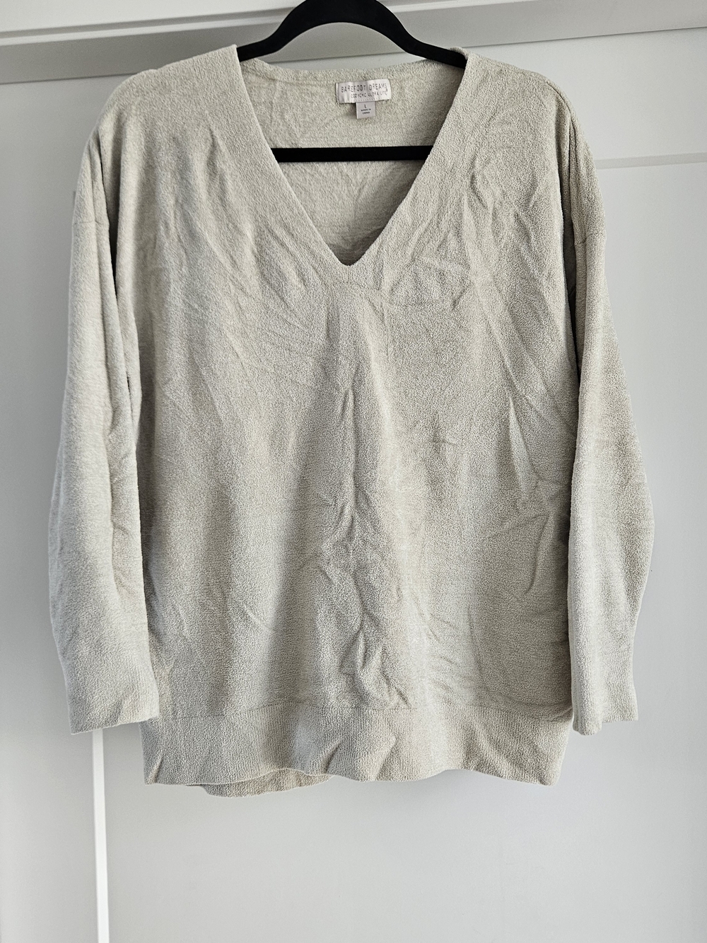 Barefoot Dreams CozyChic Ultra Lite Sweater in Light Cream